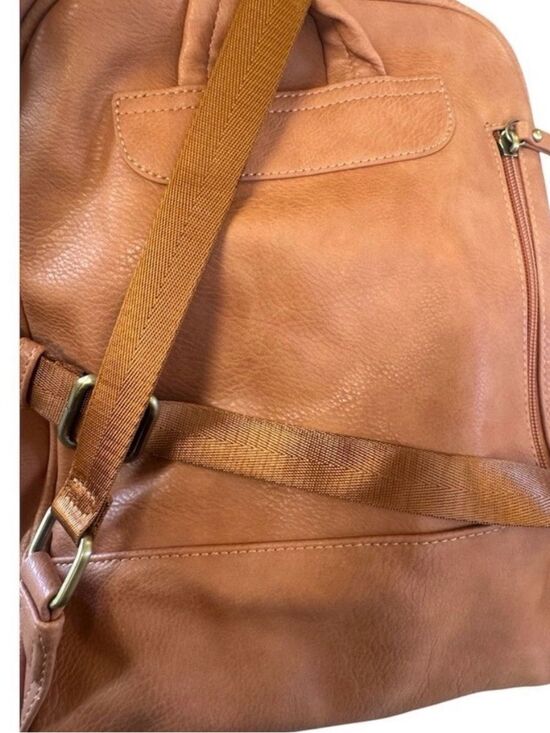 Urban Originals Tan Vegan Leather Backpack Travel Work Everyday Minimalist Bag main image 5